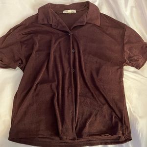 Brown Pie In The Sky Button Up